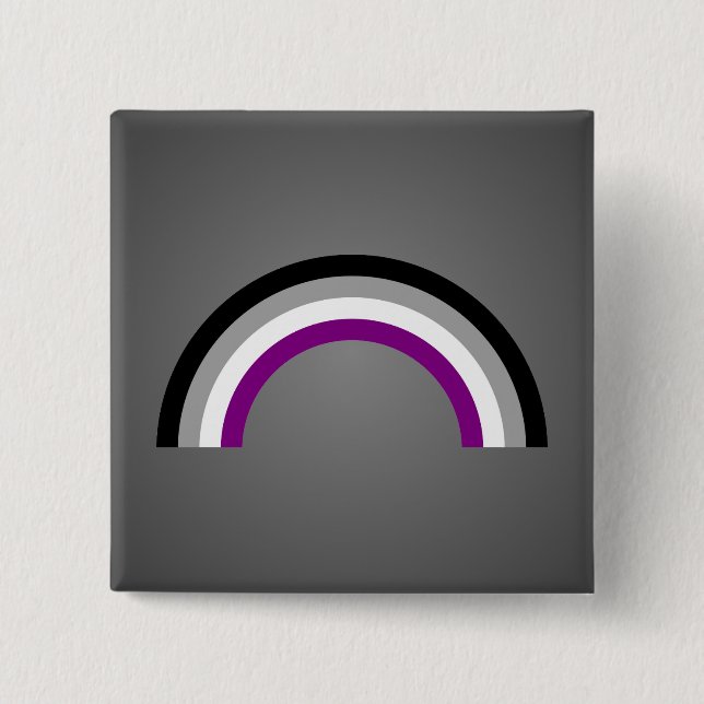 Asexuality rainbow pride Button (Front)