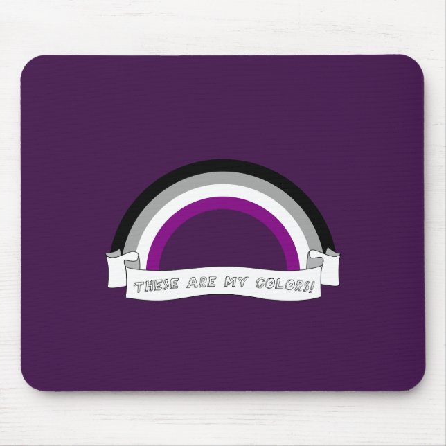 Asexuality rainbow pride mouse pad (Front)