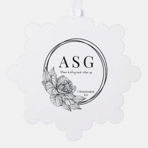 ASG Snowflake Ornament With Logo Card