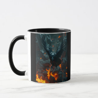 Ash and Ember – Rebirth Crow Mug | Dark Curiosity 