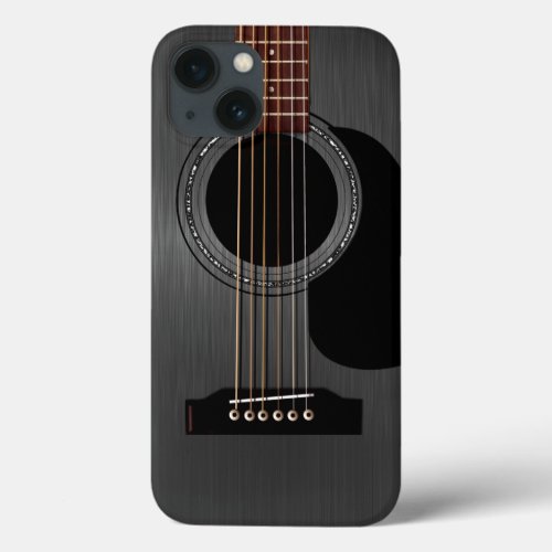 Ash Black Acoustic Guitar iPhone 13 Case