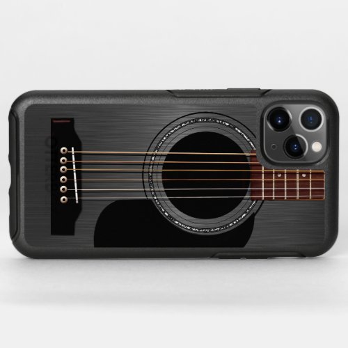 Ash Black Acoustic Guitar OtterBox Symmetry iPhone 11 Pro Max Case