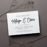 Ash Black | Modern Signature Rehearsal Dinner Invitation<br><div class="desc">Our elegant, modern wedding rehearsal dinner or cocktail party invitations in soft ash black and white feature your names in handwritten script typography. Personalize with your ceremony rehearsal and rehearsal dinner details beneath. Includes space for the rehearsal timing and church or venue address. A chic design in classic black and...</div>