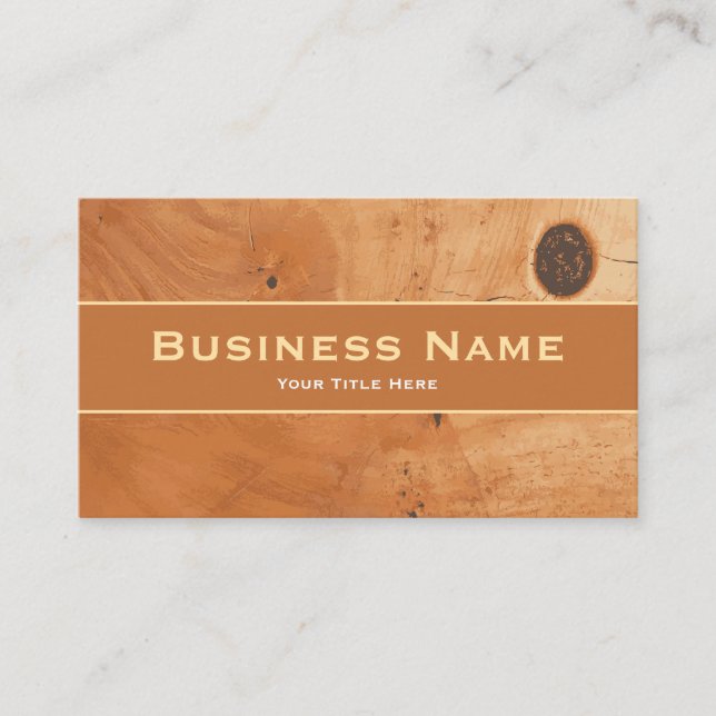 Ash Burl Wood Texture Business Card (Front)