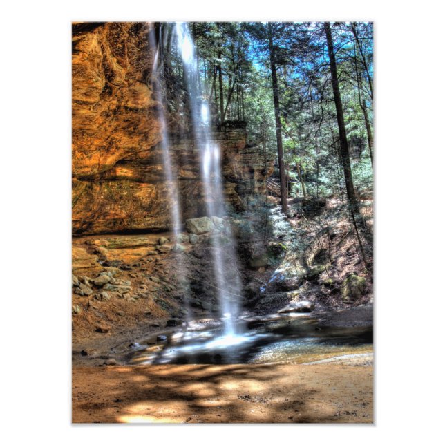 Ash Cave Falls, Ash Cave, Hocking Hills, Ohio Photo Print (Front)