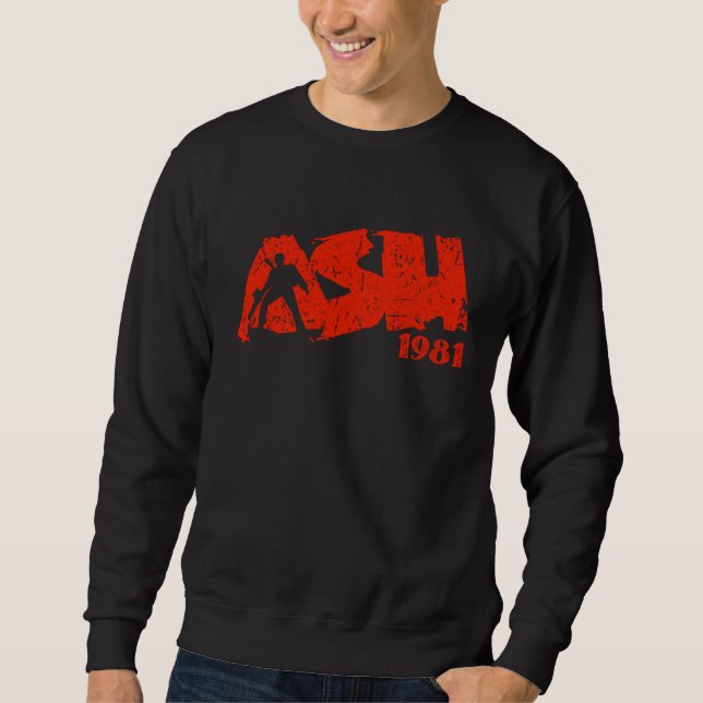 Ash Death 1981 Nerd Geek Vintage Graphic Sweatshirt (Front)