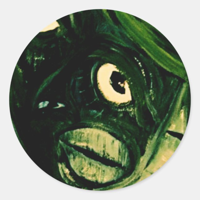 ASH FACE CLASSIC ROUND STICKER (Front)