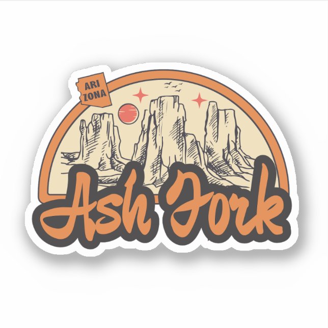 Ash Fork, Arizona  Sticker (Front)