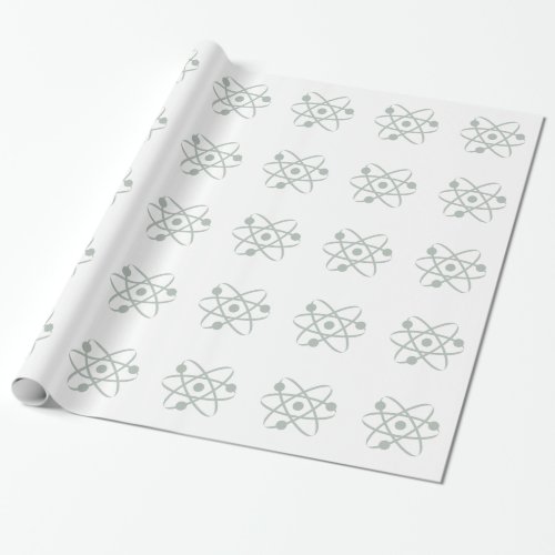 Ash Gray Atom Wrapping Paper