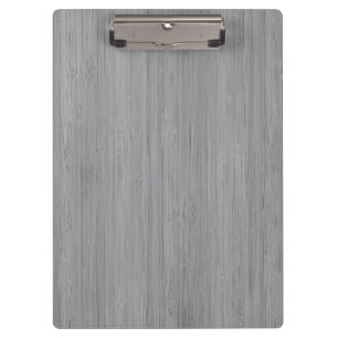 Ash Gray Bamboo Wood Grain Look Clipboard