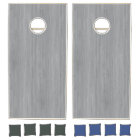 Ash Gray Bamboo Wood Grain Look