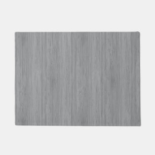 Ash Gray Bamboo Wood Grain Look Doormat