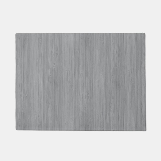Ash Gray Bamboo Wood Grain Look Doormat (Front)