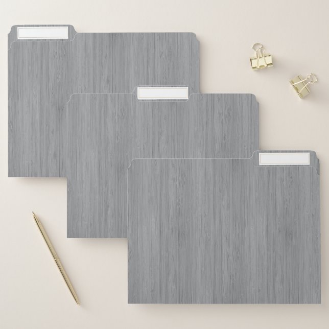 Ash Gray Bamboo Wood Grain Look File Folder (Set)