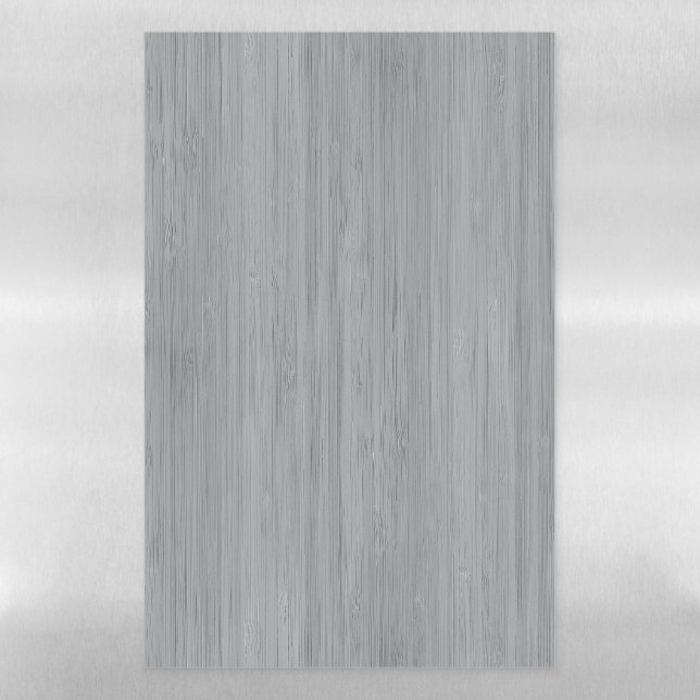 Ash Gray Bamboo Wood Grain Look Magnetic Dry Erase Sheet (Vertical)