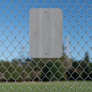 Ash Gray Bamboo Wood Grain Look Metal Sign