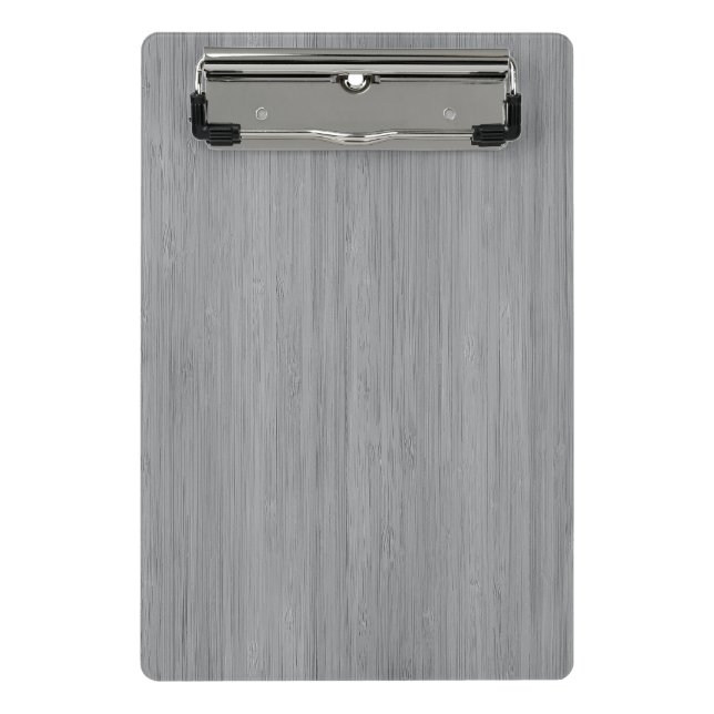 Ash Gray Bamboo Wood Grain Look Mini Clipboard (Front)