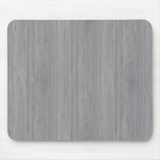 Ash Gray Bamboo Wood Grain Look Mouse Pad (Front)