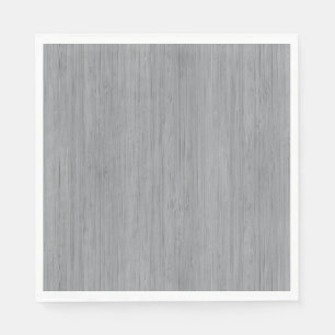 Ash Gray Bamboo Wood Grain Look Napkins