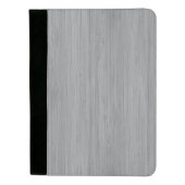 Ash Gray Bamboo Wood Grain Look Padfolio (Front)