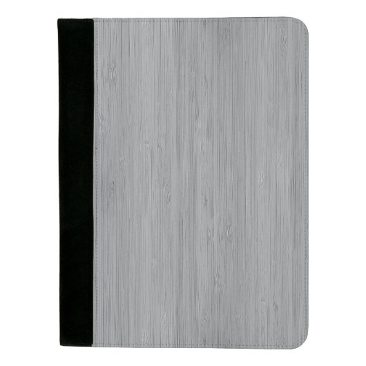 Ash Gray Bamboo Wood Grain Look Padfolio (Front)