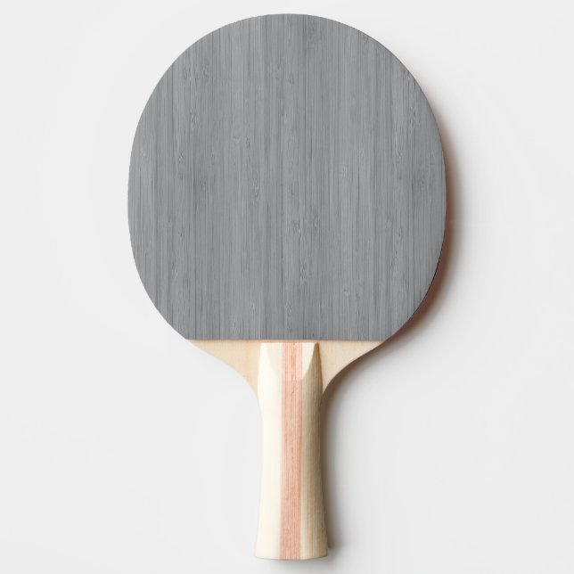 Ash Gray Bamboo Wood Grain Look Ping Pong Paddle (Front)
