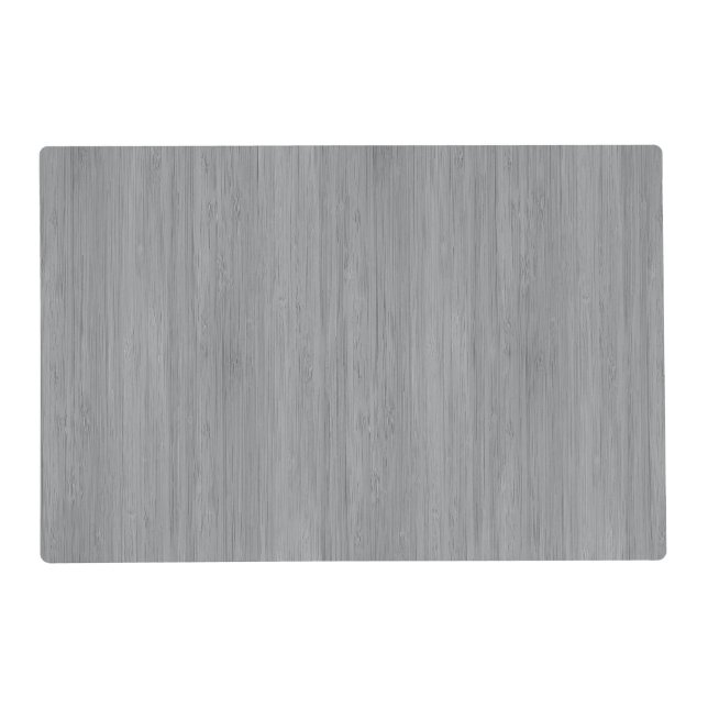 Ash Gray Bamboo Wood Grain Look Placemat (Front)
