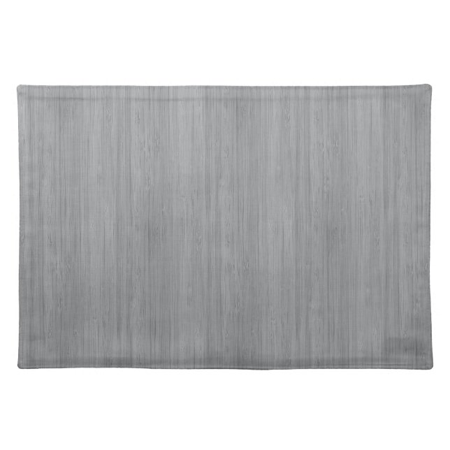 Ash Gray Bamboo Wood Grain Look Placemat (Front)