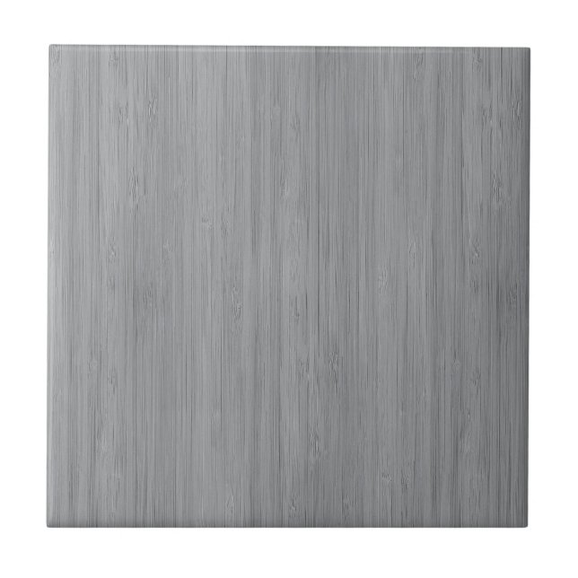 Ash Gray Bamboo Wood Grain Look Tile (Front)