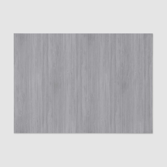 Ash Gray Bamboo Wood Grain Look Tissue Paper (Front)