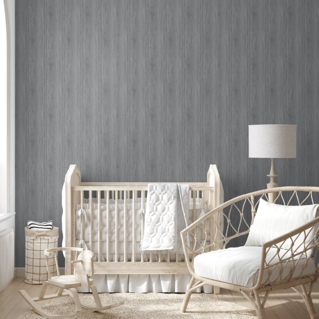 Ash Gray Bamboo Wood Grain Look Wallpaper (Kids)