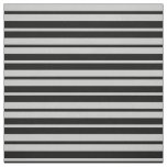 Ash Gray Black Stripes Pattern Design Fabric