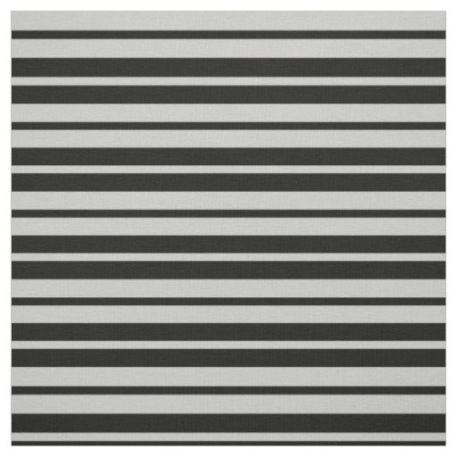 Ash Gray Black Stripes Pattern Design Fabric