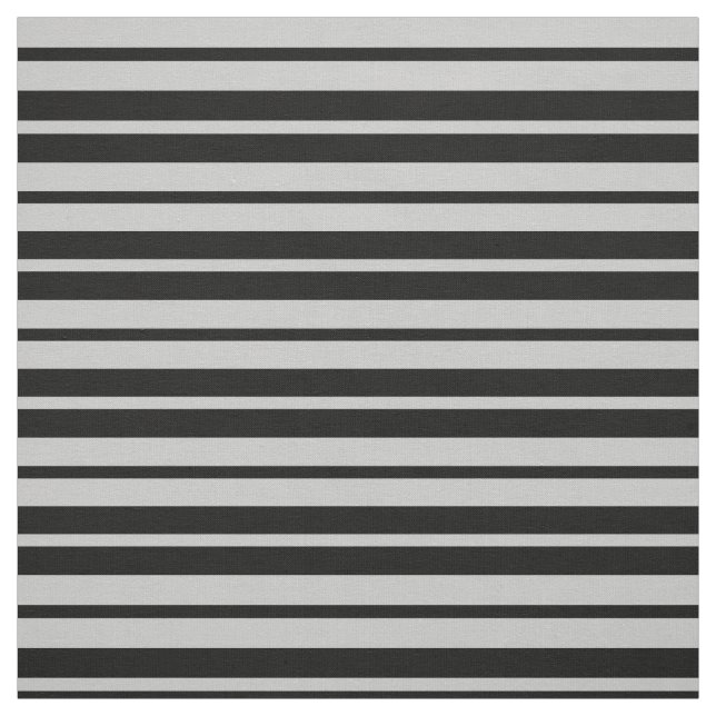 Ash Gray Black Stripes Pattern Design Fabric (Swatch)