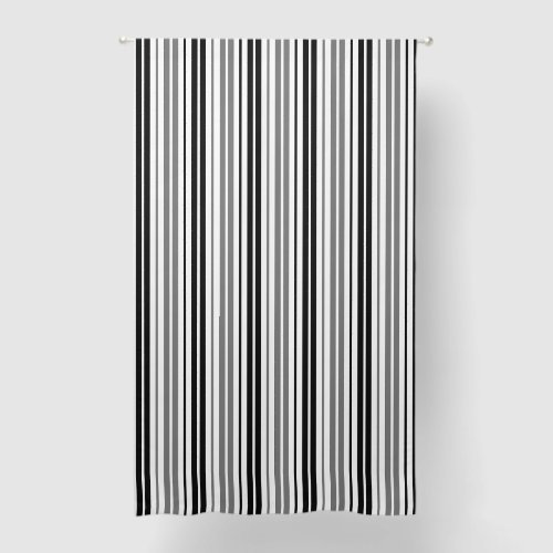 Ash Gray Black White Stripes Pattern   Blackout Curtains