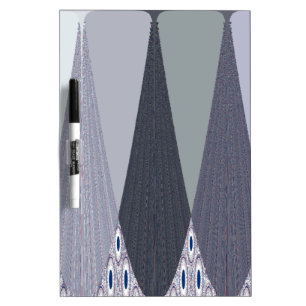 Ash Gray Chevron Dots Art Print Dry-Erase Board