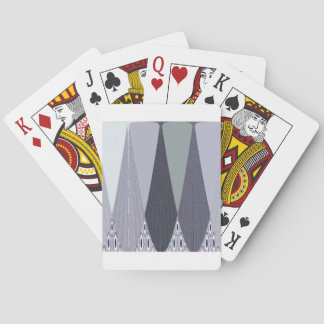 Ash Gray Chevron Dots Art Print Poker Cards