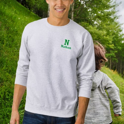  Ash  gray  green  personalized sweatshirt