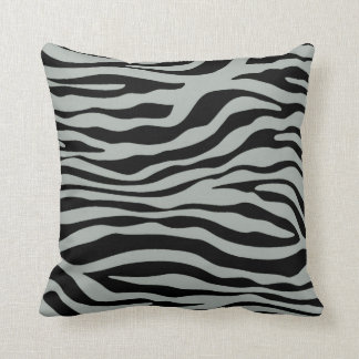 Animal Print Pillows - Decorative & Throw Pillows | Zazzle - Ash Gray; Grey and Black Zebra Animal Print Throw Pillow