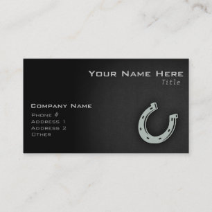 Ash Gray Horseshoe Business Card