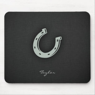Ash Gray Horseshoe Mouse Pad