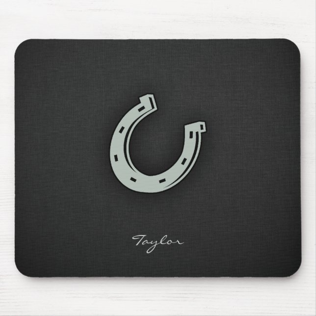 Ash Gray Horseshoe Mouse Pad (Front)