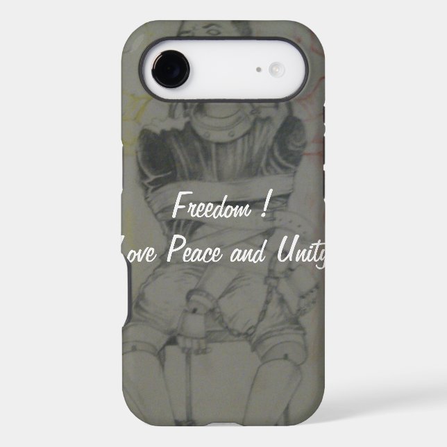 Ash Gray: Lovely Freedom Peace and Unity Case-Mate iPhone Case (Back)