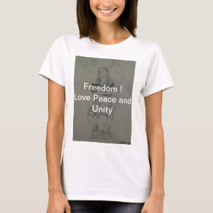 Ash Gray: Lovely Freedom Peace Unity T-Shirt