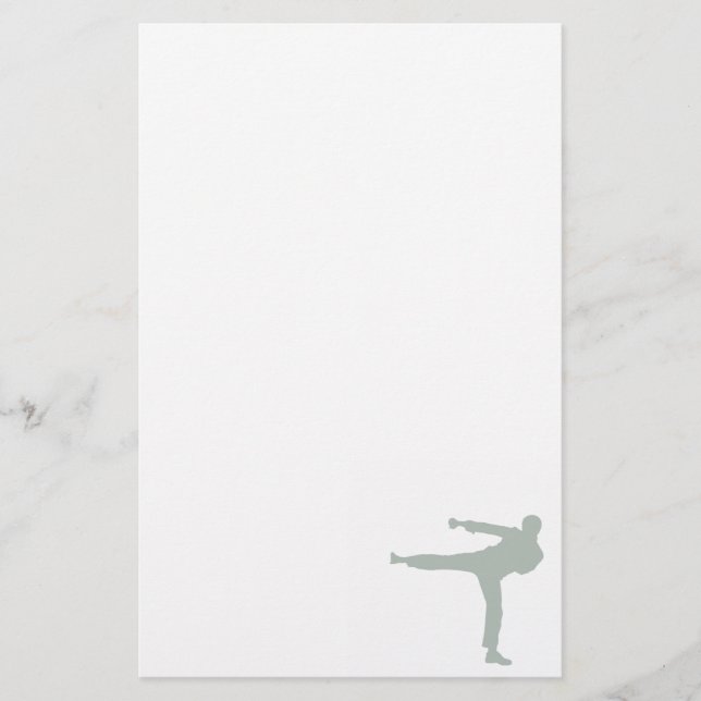 Ash Gray Martial Arts Stationery (Front)
