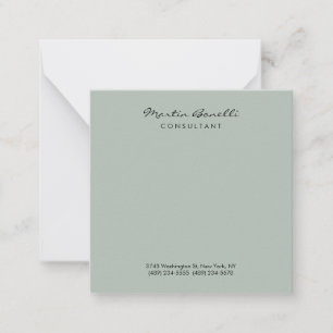 Ash Gray Modern Minimalist Plain Note Card