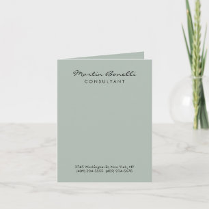 Ash Gray Modern Minimalist Plain Note Card