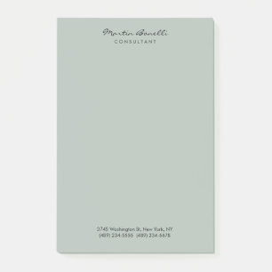 Ash Gray Modern Minimalist Plain Post-it Notes