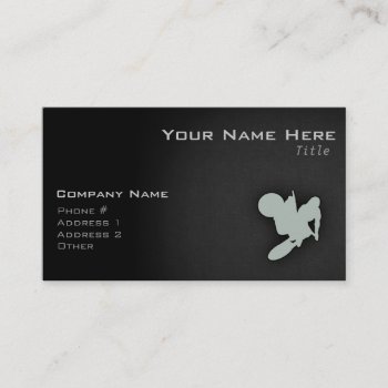 Ash Gray Motocross Business Card by ColorStock at Zazzle