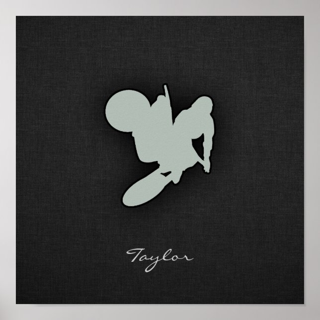 Ash Gray Motocross Poster (Front)